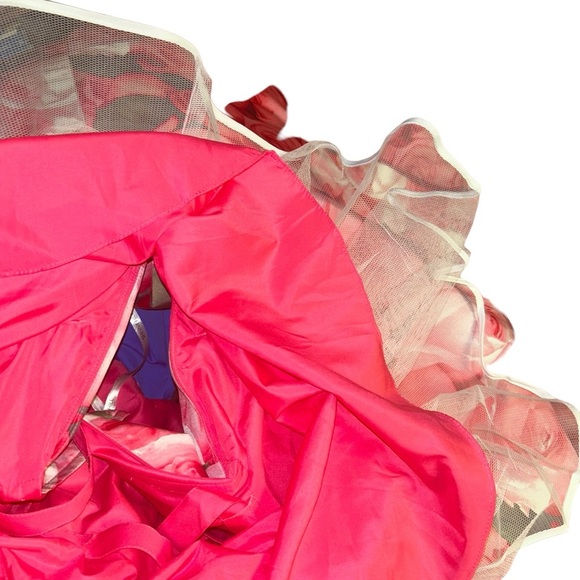 Sherri Hill 51791 Pink floral high low prom pageant bridal gown dress size 4 - Picture 8 of 10